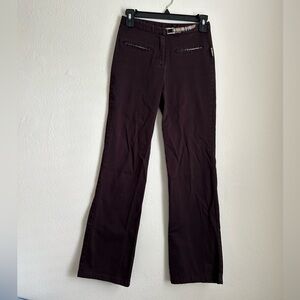 Burberry London Y2K Brown Flare Mid-Rise Trouser Pants Size Medium
